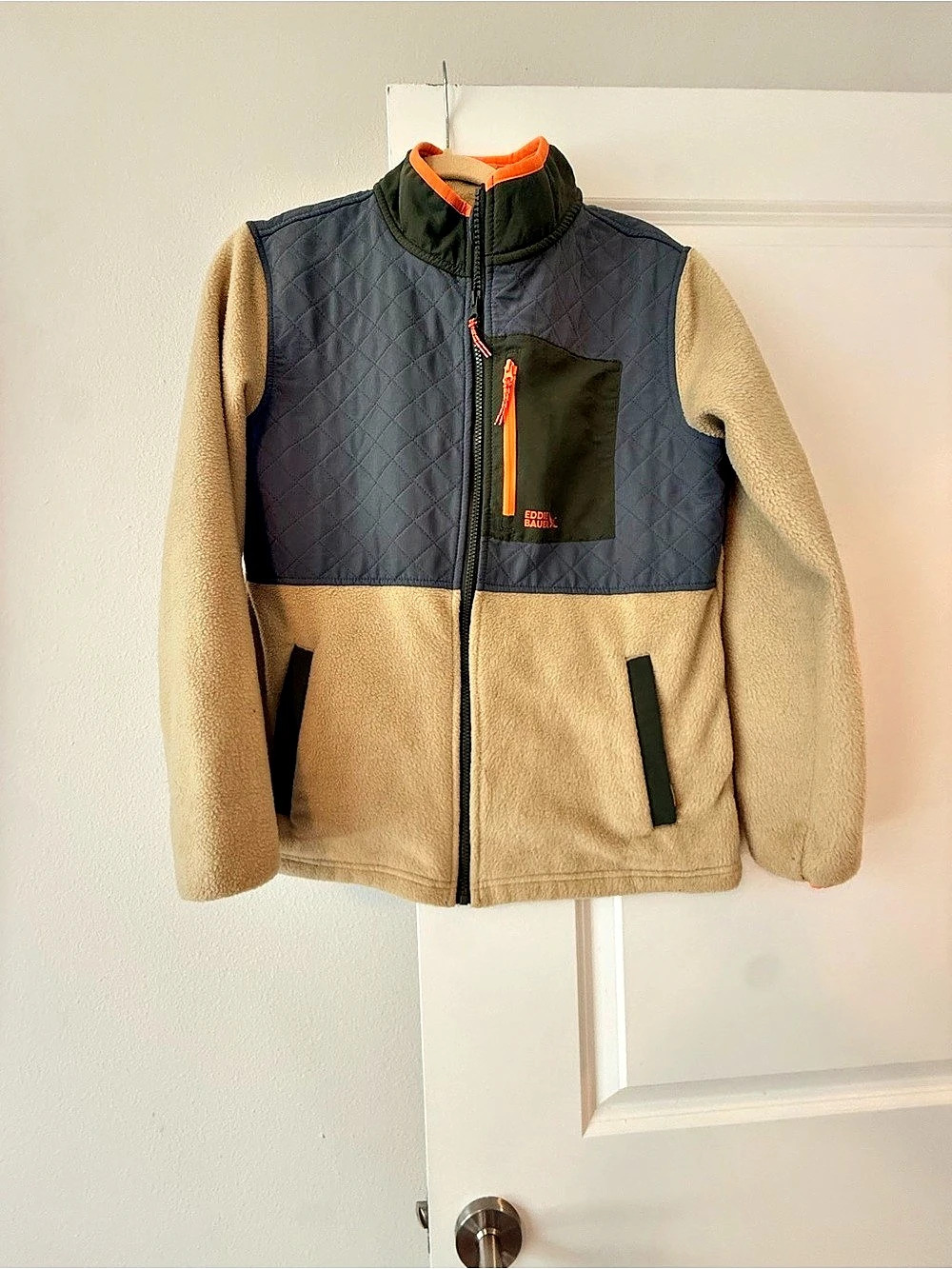 Eddie Bauer Kids Quest Fleece Colorblock Full Zip Jacket Boys XL (14/16)